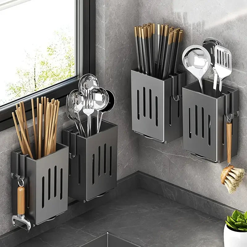 Wall-Mounted Utensil Holder